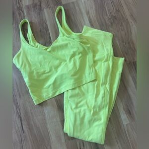 Lulu lemon electric yellow Align set